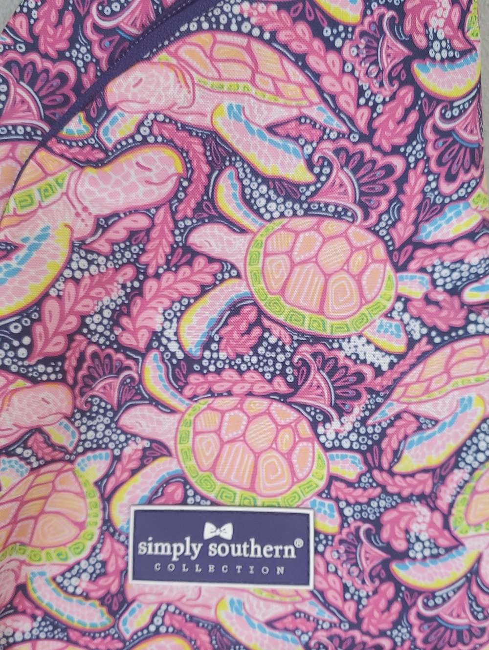 Simply Southern Pink and Purple Sea Turtle Print Sling Backpack. NWOT - Picture 12 of 12